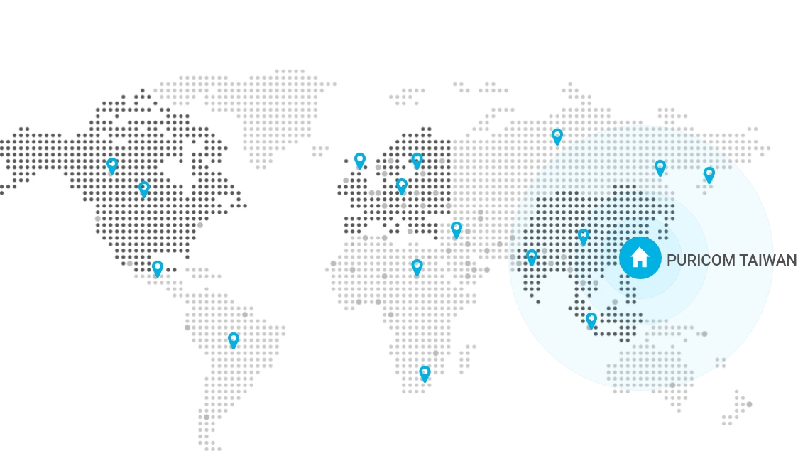 Puricom Global Map